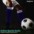 thumbnail image 5 of Lovely Annie Mens 2 Pairs Knee High Sports Socks for Baseball/Soccer/Lacrosse 003 MBlue, 5 of 5