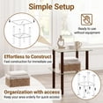 thumbnail image 5 of Giantex Square End Table, Small Sofa Side Table w/Clear Tempered Glass Top, Brown, 5 of 9
