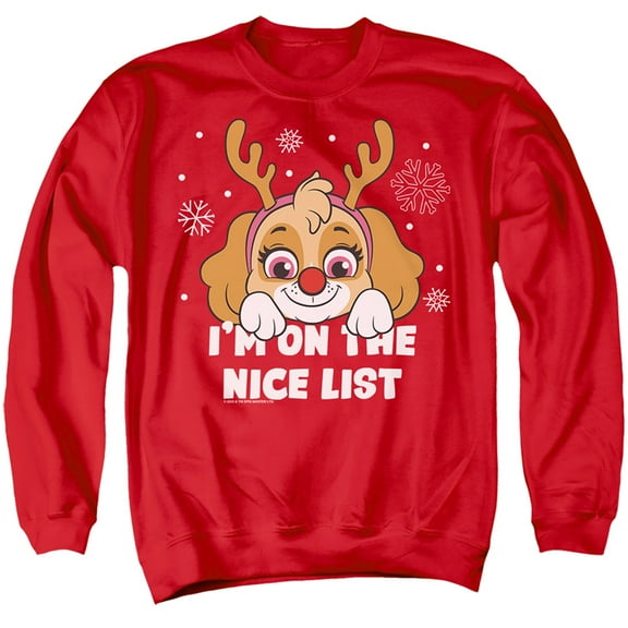 Paw Patrol Skye Nice Christmas List Unisex Adult Crewneck Sweatshirt