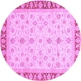 thumbnail image 1 of Ahgly Company Indoor Round Oriental Purple Modern Area Rugs, 5' Round, 1 of 4