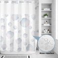 thumbnail image 2 of No Hook Shower Curtain, Colorful Shell Coastal Shower Curtains for Bathroom with See Through Top Window, Nautical Summer Beach Ocean Sea Waterproof & Washable Bath Curtain Extra Long 72"x84", 2 of 9
