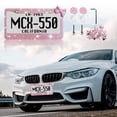 thumbnail image 5 of 2PC Bling License Plate Frames for Women,Bedazzled Diamond Sparkly Glitter Stainless Steel Car License Plate Holder with Screw Caps for Women, 5 of 7