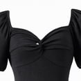 thumbnail image 4 of NIEWTR Robe d'Été Unie pour Filles à Manches Courtes, Taille Froncée, Robe Ample (Noir, 8-9 Ans), 4 of 9