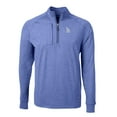 thumbnail image 2 of Men's Cutter & Buck Heather Royal Los Angeles Dodgers Big & Tall Adapt Eco Knit Stretch Recycled Quarter-Zip Pullover, 2 of 3