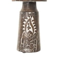 thumbnail image 6 of DecMode 3 Candle Dark Brown Mango Wood Tribal Pillar Candle Holder, Set of 3, 6 of 10