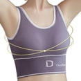 thumbnail image 2 of Ladies Wide‑Shoulder‑Strap Yoga Crop‑Top Bra Elastic Ribbed Fabric Casual Sport Layering Vest, 2 of 9
