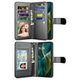 thumbnail image 2 of Hisdou For Motorola Moto G 5G 2025 Wallet,[9 Card Slots][PU Leather] Detachable Magnetic Wallet Shockproof Phone Case With Card Holder Lanyard Stand Flip For Motorola Moto G 5G 2025|Black, 2 of 5