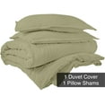 thumbnail image 4 of ROYALE Sage Green Duvet Cover Twin Size - 2 Piece Bedding Comforter Covers - Button Closure - 1 Twin Duvet Cover 68x90 inches and 1 Pillow Sham - No Comforter Included, 4 of 8