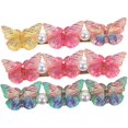 thumbnail image 1 of 3pcs Hair Clips Women Butterfly Hairpins Metal Hair Clips Kids Hair Accessories for Teen Girls, 1 of 3