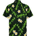 thumbnail image 2 of LA LEELA Men's Hawaiian Shirts Short Sleeve Button Down Shirt Mens Casual Shirts Holiday Tropical Beach Summer Party Shirts for Men Funny L Floral, Black, 2 of 7