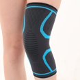 thumbnail image 2 of Rodillera deportiva de nailon con doble corrugado de silicona y tejido transpirable para las cuatro estaciones, 2 of 5