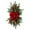 A, variant on Ramiter Christmas Decoration Stair Garland Red Bow Home Decor Christmas Flocking Pendant