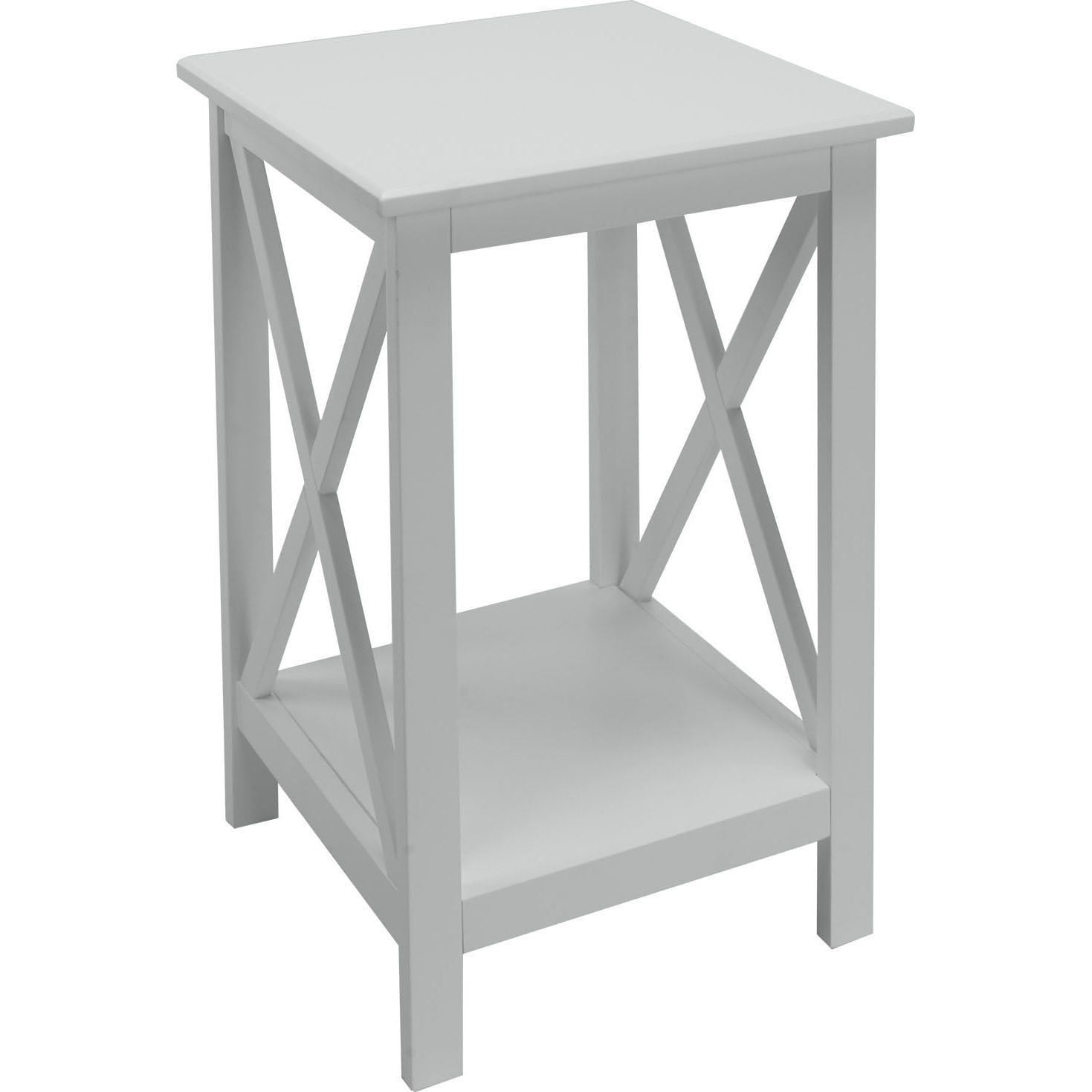 Better Homes & Gardens Clayton Square Wood XSide Accent Table, Gray