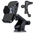 thumbnail image 1 of Soporte para teléfono celular para automóvil, fijación a presión, rotación de 360 grados, soporte para teléfono, abrazadera para salida de aire y ventosa, 1 of 15