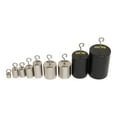 thumbnail image 3 of Hooked Weights Set, Stainless Steel, 9 Pieces - Metric Grams, 10-1000 grams - Includes Wooden Storage Block - Eisco Labs, 3 of 4