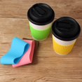 thumbnail image 5 of Funda para taza de café antideslizante de silicona resistente al calor de 5 uds colores surtidos, taza de botella de vidrio reutilizable resistente Sincero Hogar, 5 of 5