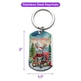 thumbnail image 5 of Merry Christmas Santa Reindeer Antlers American Shorthair Sleigh Xmas Winter Holiday Stainless Steel Keychain Cat Lover Kitten Owner Gifts Collar Charm Tag Keyring - 00023, 5 of 5