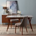 thumbnail image 2 of Teamson Home Ashton Rectangular Dining Table With Faux Marble Top, Walnut Finish, 2 of 10