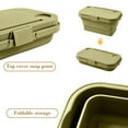 thumbnail image 4 of Foldable Storage Box with Tabletop Conversion | Large Capacity | Water prevent Plastic | Hidden Handles | Portable Organizer for Camping, Picnic, Home | 47x28.5x23.5cm | Khaki/Gray/Army Green, 4 of 7