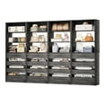 thumbnail image 2 of Homieasy 4-Pack Space-Saving Modular Armoire Closet with 16 Drawers & Adjustable Shelves - Customizable Wood Storage Cabinet for Bedroom/Entryway, Easy Assembly Tall Wardrobe Units,Gray Oak, 2 of 5