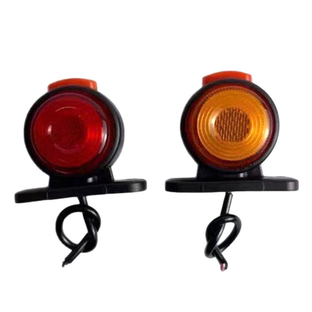 LED Trailer Side Marker Light, 10-30V Three-Sided Edge Indicator Light for Truck, RV, Lorry, Waterproof Rubber & PC Construction, Multi-Color Red White Amber Signal Lamp for Vehicle Modification