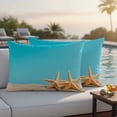 thumbnail image 4 of Coastal Starfish Outdoor Waterproof Pillow Covers, Modern Simple Ocean Nautical Beach Decorative Rectangle Throw Pillowcase Sofa Cushion Sham for Patio/Couch/Chair, 20"x12" 2 Pack, 4 of 8