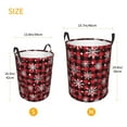 thumbnail image 3 of Goofa Buffalo Plaid Snowflakes Printed Circular Hamper,Laundry Basket with Handles,Storage Baskets Foldable,Large Capacity Laundry Hamper-, 3 of 6