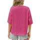 thumbnail image 4 of Camiseta Tankaneo para mujer, talla extragrande, manga 3/4, color rojo, 4 of 5