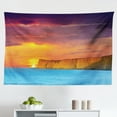 thumbnail image 1 of Ocean Tapestry, Sunrise Over The Sea in Morning Shoreline Natural Waterscape View Scene Print, Fabric Wall Hanging Decor for Bedroom Living Room Dorm, 2 Sizes, Orange Red Purple, by Ambesonne, 1 of 1