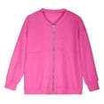 thumbnail image 3 of TKLPEHG Athletic Zip Up Jacket Women Hoodies Oversized Long Sleeve Hooded Sweatshirts Coats Fall Y2k Clothes Casual Comfy Outerwear (Hot Pink,S), 3 of 5
