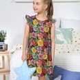 thumbnail image 4 of Balery Daisies Flowers Camisón de princesa para niñas, pijama de algodón con mangas abullonadas, suave y bonito.-XX-Large, 4 of 6