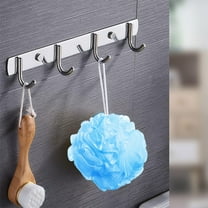 Coat Rack Wall Mount, Heavy Duty Stainless Steel Wall Hooks for Towels Keys Coats Bathroom Kitchen, 4 Hooks