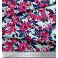 thumbnail image 3 of Soimoi Green Cotton Duck Fabric Artistic Leaf & Floral Print Fabric by Yard 44 Inch Wide, 3 of 3