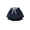 thumbnail image 6 of ATOGUTA Lace Shorts for Girls Size 3T-13 Kids Fashion Elastic High Waist Workout Running Shorts with Pockets Navy, 6 of 7