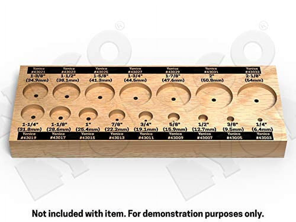 16 Pc. Steel Forstner Drill Bit Set - 3/8" Shank - Yonico 41160S