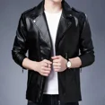 thumbnail image 4 of Chaqueta de traje de fiesta para hombre, chaqueta de cuero negra para hombre, chaqueta clásica elegante de estilo coreano, ropa de moda de alta calidad para primavera 2024, 4 of 5