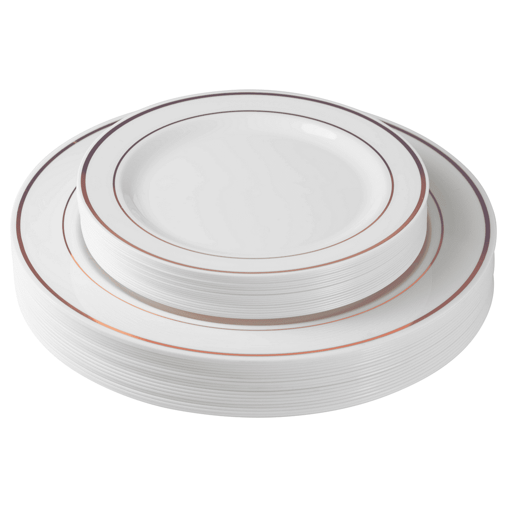 Exquisite Plastic Disposable Dinnerware Set - 60 Pcs - Wedding & Party ...