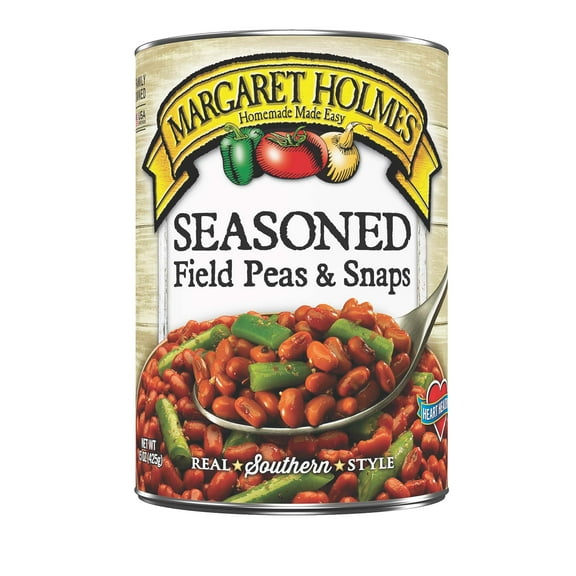 Margaret Holmes Field Peas and Snaps, Canned Vegetables, 15 oz (Pack of 4)