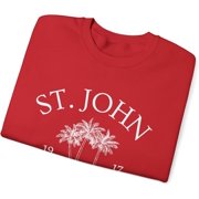 St. John Virgin Islands Sweatshirt, US Virgin Islands Saint John Crewneck Pullover, Unisex, St John Gift Souvenir