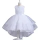 thumbnail image 5 of Vestido de princesa para niñas, vestido sin mangas con cola, vestido de novia de flores para niña, falda hinchada, desfile de moda para niños, Perfor de Piano, 5 of 5