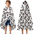 thumbnail image 3 of Cow and Spot White Pattern Hooded Bath Towel Wrap for Teens Ages 3 To 12, Soft Lightweight Quick Dry Microfiber Bath Beach Pool, 50"x30", 3 of 6