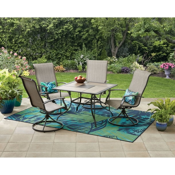 Mainstays Westmont Hills 5Piece Outdoor Patio Dining Set Furniture