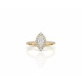 thumbnail image 2 of Jewelerix 2 Carat Marquise Cut Moissanite Halo Engagement Ring in 14K White Gold, Anniversary & Promise Ring for Her, Gold Vermeil, Sizes 3-41, 2 of 4