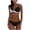 Black, variant on Staron Women's Two-Piece Swimwear Bikini Set Solid Color Splicing Print Triangle Beach Vacation Swimsuit, Yellow M