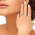 thumbnail image 3 of Dreamofdazzle Jewels 925 Sterling Silver 2.55 Ct Princess Cut White Diamond Engagement Wedding Thanksgiving Christmas Bridal Ring Set 14K White Gold Plated For Women's -6, 3 of 3