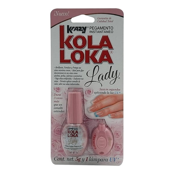 Pegamento Uñas Kola Loka Lady con Lámpara de Secado UV 5 g