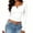 White-shirts, variant on Women Slim Fit Button Shirts, Ribbed Button Front Round Neck Long Sleeve Fashion Tops, Outdoor Trendy Summer Fall Blouse