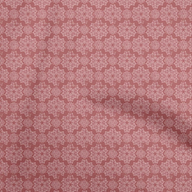 oneOone Cotton Flex Pink Fabric Mandala Sewing Craft Projects Fabric Prints By Yard 40 Inch Wide