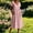 A_ Pink, variant on PRINxy Women's V Neck Short Sleeve Button Front Cotton Linen Shirt Dress with Pockets Loose Long Dress for Summer Daily Wear Vacation Black L