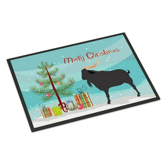 Caroline's Treasures BB9249MAT Verata Goat Christmas Door Mat, Indoor Rug or Outdoor Welcome Mat 18x27 Doormat , 27"L x